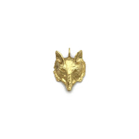 Fox Head Pendant (14K) front - Popular Jewelry - New York