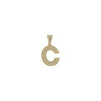 Iced-Out Initial Letters C Pendants (14K) front - Popular Jewelry - New York