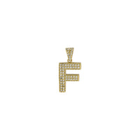 आइस्ड आउट प्रारम्भिक पत्र एफ पेंडेंट (१K के) अगाडि - Popular Jewelry - न्यूयोर्क