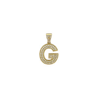 Iced-Out սկզբնական տառեր G կախազարդ (14K) առջևի - Popular Jewelry - Նյու Յորք