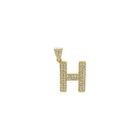 Iced-Out Initial Letters H Hangers (14K) voorkant - Popular Jewelry - New York
