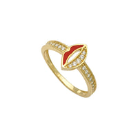 Luscious Lips Ring (14K) diagonal - Popular Jewelry - New York