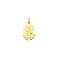 Miraculous Oval Medal Pendant (14K) side - Popular Jewelry - New York