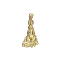 Our Lady of Charity Icy Pendant (14K) small - side - Popular Jewelry - New York