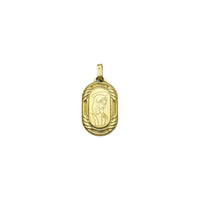 Saint Mary Oval Framed Pendant (14K) front - Popular Jewelry - New York