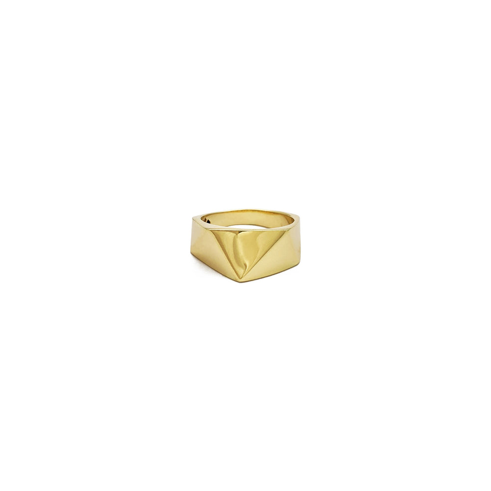 Spiky ZigZag Ring (14K) front - Popular Jewelry - New York