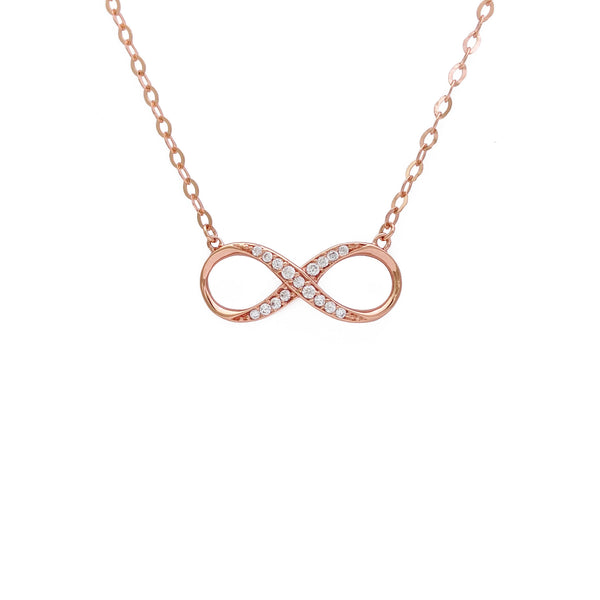 Infinity Charm Necklace (14K) front - Popular Jewelry - New York