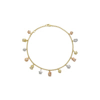 Трехцветный браслет Lovely Charms (14K) спереди - Popular Jewelry - Нью-Йорк