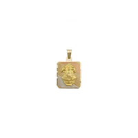 Our Lady of Charity (Caridad del Cobre) Tri-Color Pendant (14K) front - Popular Jewelry - New York