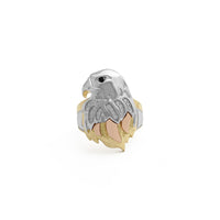 Tri-Tone American Eagle Ring (14K) front - Popular Jewelry - New York