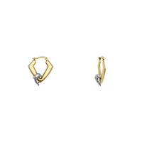 Dolphin V Hoop Earrings (14K) prensipal - Popular Jewelry - Nouyòk