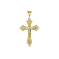 Icy Patonce Crucifix Pendant (14K) front - Popular Jewelry - New York