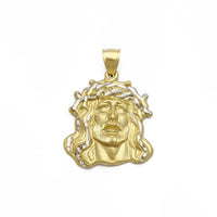 Jesus with Crown of Thorns Pendant (14K) front - Popular Jewelry - New York