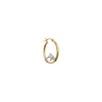 Jumping Dolphins Hoop Earrings small (14K) side - Popular Jewelry - New York