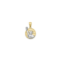 Lady Liberty Medallion Pendant (14K) front - Popular Jewelry - New York