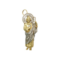 Radiant Saint Jude kéttónusú medál nagy (14K) elöl - Popular Jewelry - New York