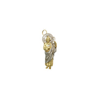 Radiant Saint Jude Two-Toned Pendant small (14K) front - Popular Jewelry - New York