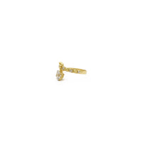 Solitaire Duke anashkaluar unazën e luleve (14K) anësore - Popular Jewelry - Nju Jork