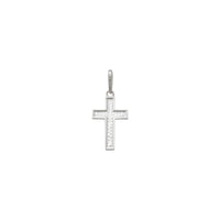 Colgante cruz diamante branco (14K) traseiro - Popular Jewelry - Nova York
