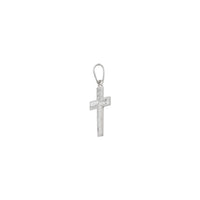 Diamond-Cut Cross Pendant white (14K) side - Popular Jewelry - New York