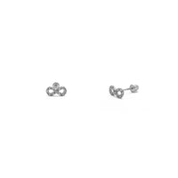 Iced-Out Infinity Stud Earrings (14K) principal - Popular Jewelry - Nueva York