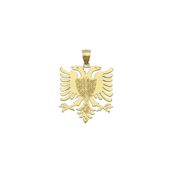 Albanian Eagle Pendant (14K) front - Popular Jewelry - New York