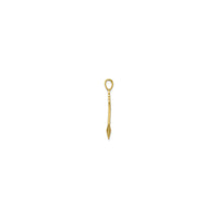 Arrow Pendant (14K) side - Popular Jewelry - New York