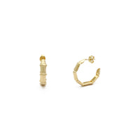 Bamboo Whisper Hoop Earrings (14K) main - Popular Jewelry - New York
