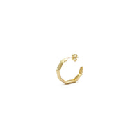 Bamboo Whisper Hoop Earrings (14K) side - Popular Jewelry - New York