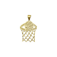 Basketball Hoop Pendant (14K) front - Popular Jewelry - New York