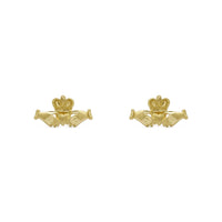 Claddagh Stud Earrings (14K) front - Popular Jewelry - New York