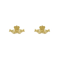 Claddagh Stud Earrings (14K) front - Popular Jewelry - New York