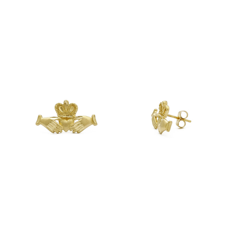 Claddagh Stud Earrings (14K) main - Popular Jewelry - New York