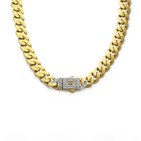 Кубинская легкая цепь Monaco 22 дюймов (14K) спереди - Popular Jewelry - Нью-Йорк