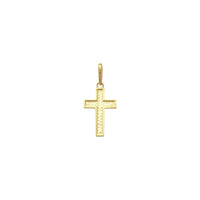 Stříbrný křížový přívěsek žlutý (14K) vzadu - Popular Jewelry - New York