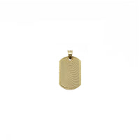Diamond Cut ingelijste dog tag hanger (14K) voorkant - Popular Jewelry - New York