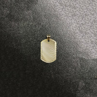 ডায়মন্ড কাট ফ্রেমড কুক ট্যাগ পেন্ডেন্ট (14 কে) সামনে - Popular Jewelry - নিউ ইয়র্ক