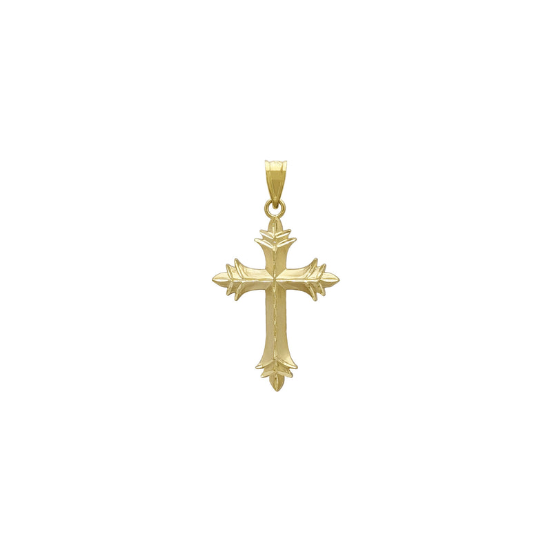 Diamond-Cut Patonce Crucifix Pendant (14K) front - Popular Jewelry - New York