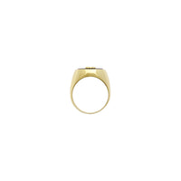 ドル記号ブラックオニキスシグネットリング（14 K）設定- Popular Jewelry - ニューヨーク
