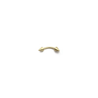 Piercing na sobrancelha com espigão duplo (14K) frente - Popular Jewelry - New York