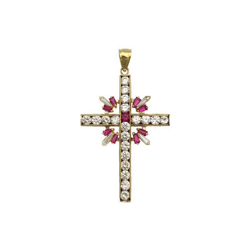 Embellished Celtic Cross Pendant (14K) front - Popular Jewelry - New York