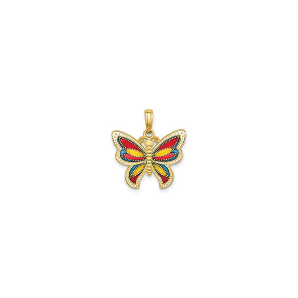 Flamboyant Butterfly Pendant (14K) front - Popular Jewelry - New York