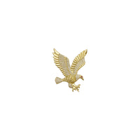 Flying Red-Eyed Eagle Pendant medium (14K) vpředu - Popular Jewelry - New York