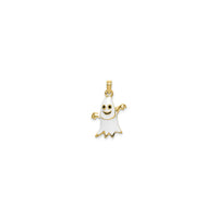 Ghost Pendant (14K) front - Popular Jewelry - New York