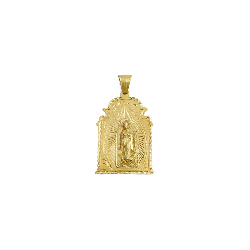 Guadalupe Vintage Shrine Pendant (14K) front - Popular Jewelry - New York