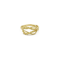Polu-biserni prsten s ljubavnim čvorovima (14K) sprijeda - Popular Jewelry - Njujork