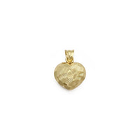 Hammered Stream Heart Pendant Small (14K) front - Popular Jewelry - New York