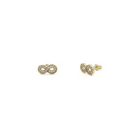 Iced Infinity գամասեղ ականջօղեր (14K) հիմնական - Popular Jewelry - Նյու Յորք