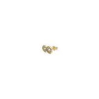Iced Infinity Stud Earrings (14K) side - Popular Jewelry - New York