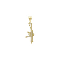 Icy Assault Rifle Pendant (14K) front - Popular Jewelry - New York